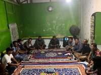 Danramil 1201-03/Mempawah Hilir Bersama Pasiter Kodim 1201/Mempawah Sosialisasikan Pembangunan Jembatan Merah Putih
