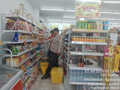 Harga Relatif Stabil, Polsek Ngabang Intensifkan Monitoring Bahan Pokok di Wilayah Hukumnya