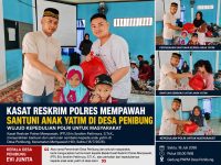 Kasat Reskrim Polres Mempawah Santuni 33 Anak Yatim di Desa Penibung