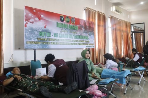 Donor Darah Serentak Warnai HUT ke-68 Kodam XII/Tanjungpura, Kodim 1201/Mempawah Perkuat Aksi Kemanusiaan
