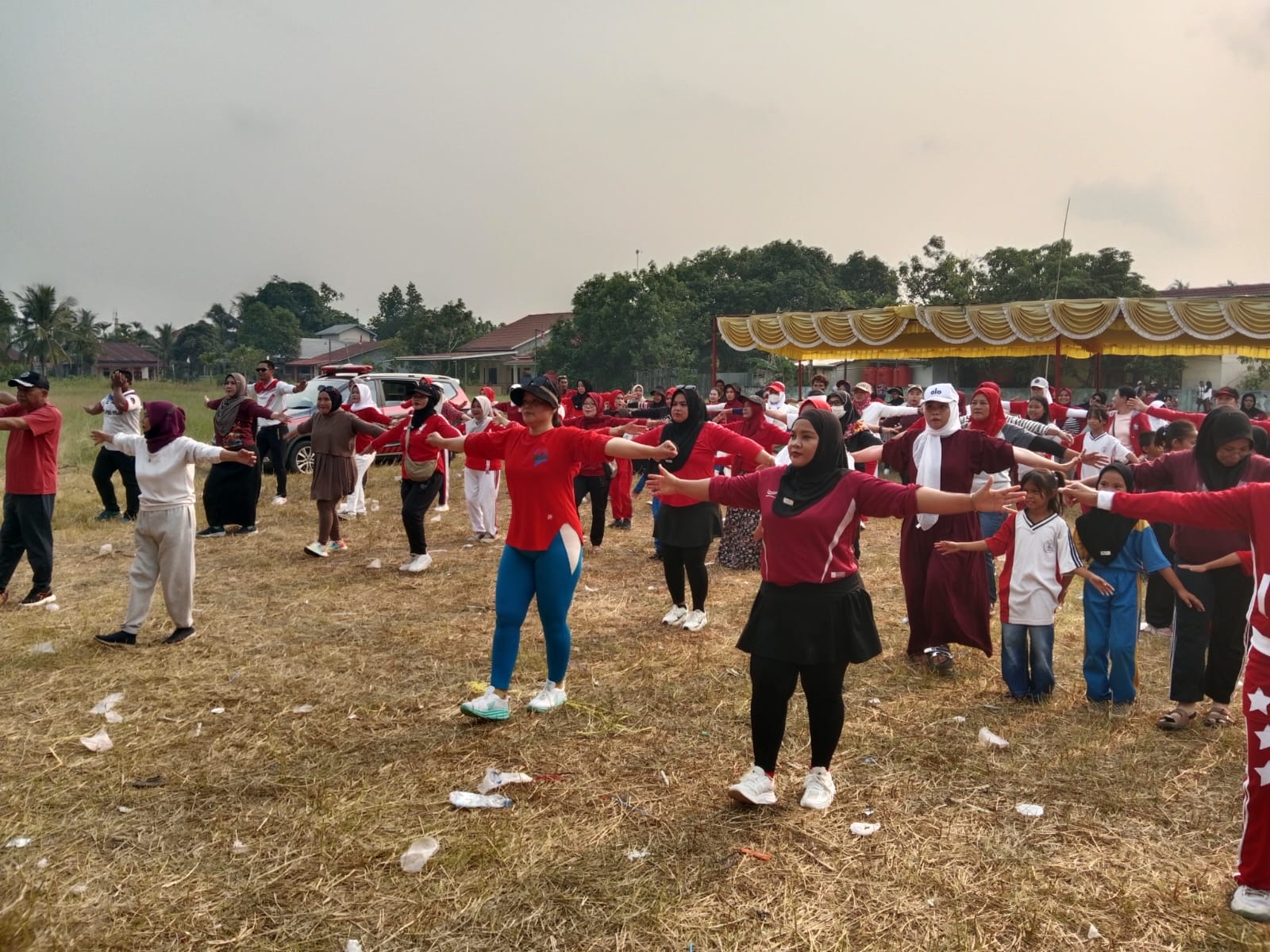 Sehat, Kompak dan Meriah! Babinsa Bersama Warga Sungai Purun Besar Rayakan HUT RI ke-81