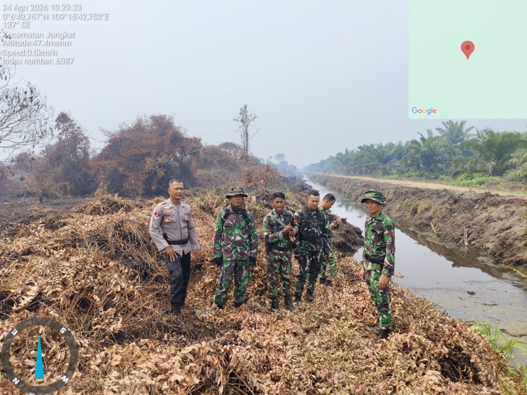 Sinergi TNI-Polri Perkuat Patroli Karhutla di Wilayah Jongkat dan Segedong