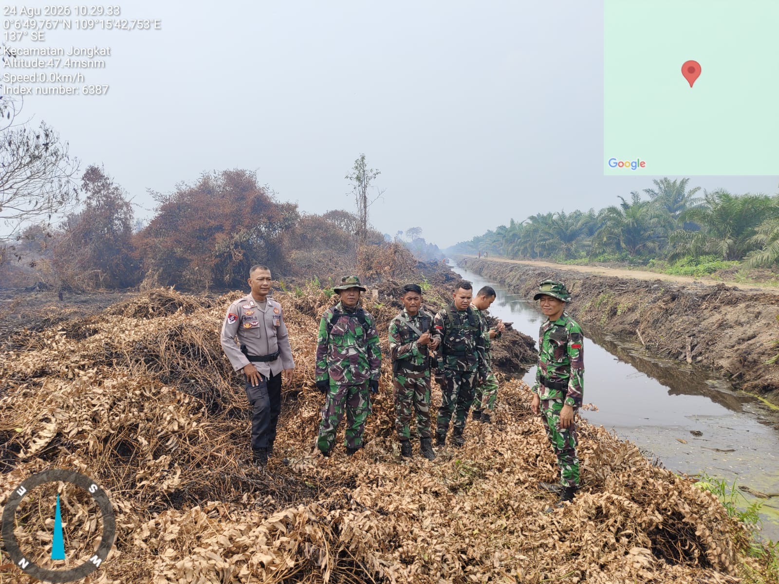 Sinergi TNI-Polri Perkuat Patroli Karhutla di Wilayah Jongkat dan Segedong