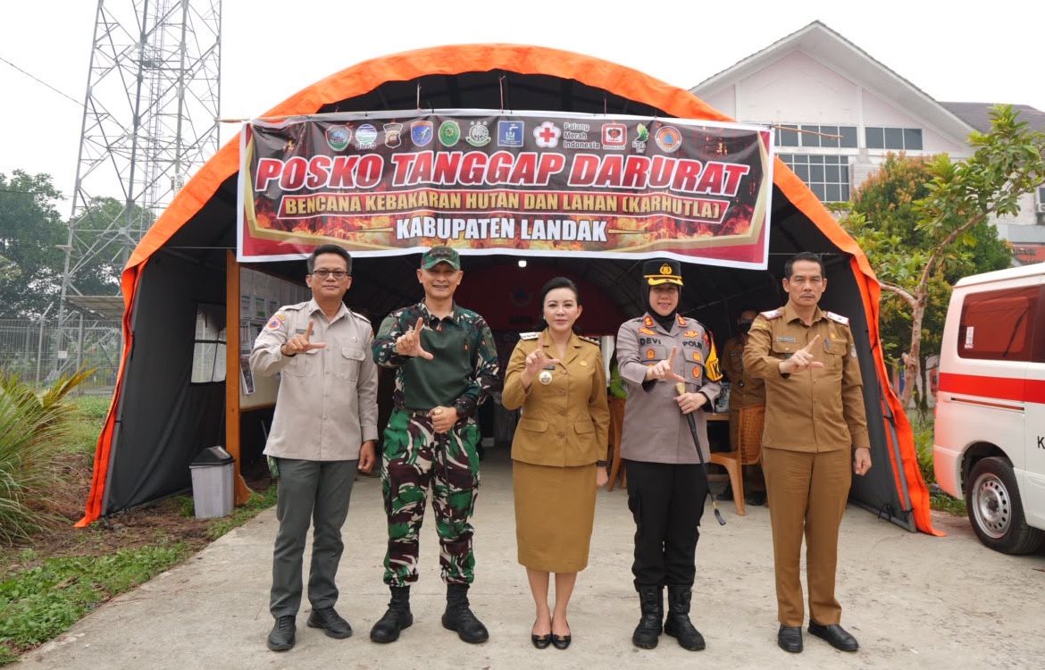 Cek Posko Tanggap Darurat Karhutla, Kapolres Landak Pastikan Kesiapan Penanganan Bencana