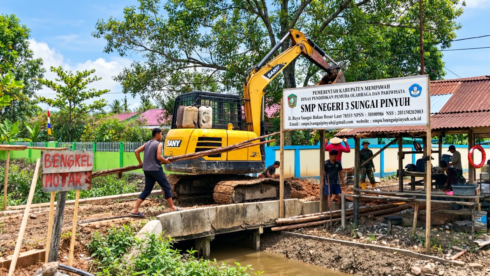 Jembatan Merah Putih ke-6 Mulai Dikerjakan, Perkuat Akses Warga Sungai Bakau Besar Laut