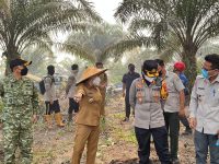 Kapolres Landak Turun ke Lokasi Karhutla di Dusun Pampang, Api Diperkirakan Lahap 50 Hektare