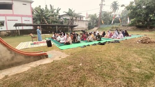 Polsek Menjalin Hadiri Sholat Istisqo di Masjid Nurul Yaqin