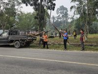 Rawat Jejak Sejarah, Forkopimca Mandor Gelar Jumat Bersih di Taman Makam Juang