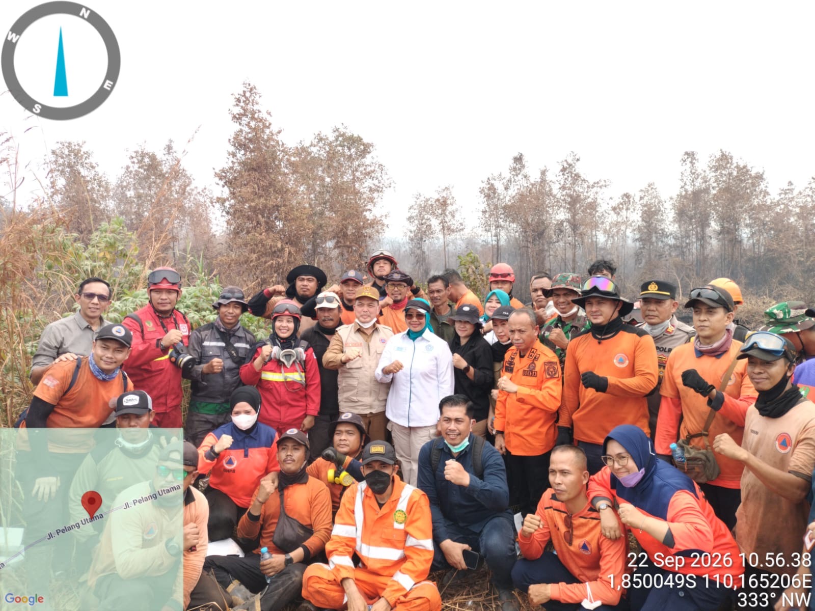 Kawal Penanganan Karhutla, Gubernur Kalbar Di Dampingi Wakapolres Tinjau Lokasi Kebakaran