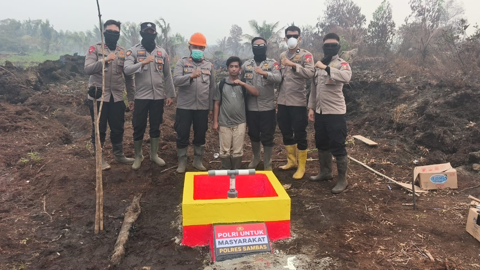 Polsek Jawai Bangun Sumur Bor di Lokasi Rawan Kebakaran