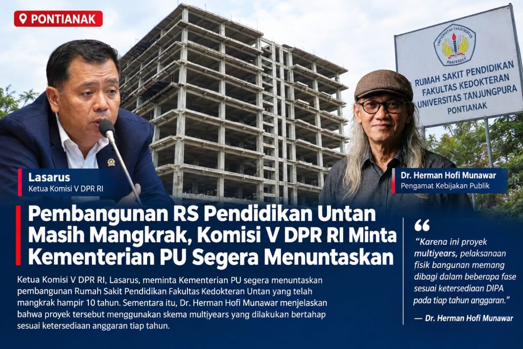 <h4><a href='https://postkotapontianak.com/hampir-10-tahun-belum-rampung-pembangunan-rs-pendidikan-untan-kembali-disorot/' title='Hampir 10 Tahun Belum Rampung, Pembangunan RS Pendidikan Untan Kembali Disorot'>Hampir 10 Tahun Belum Rampung, Pembangunan RS Pendidikan Untan Kembali Disorot</a></h4>