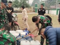 Dari Koramil untuk Warga, 5.000 Liter Air Bersih Dibagikan