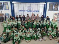 Polisi Sahabat Anak, 149 Siswa RA/TK/KB Nurul Islam Kunjungi Polres Landak