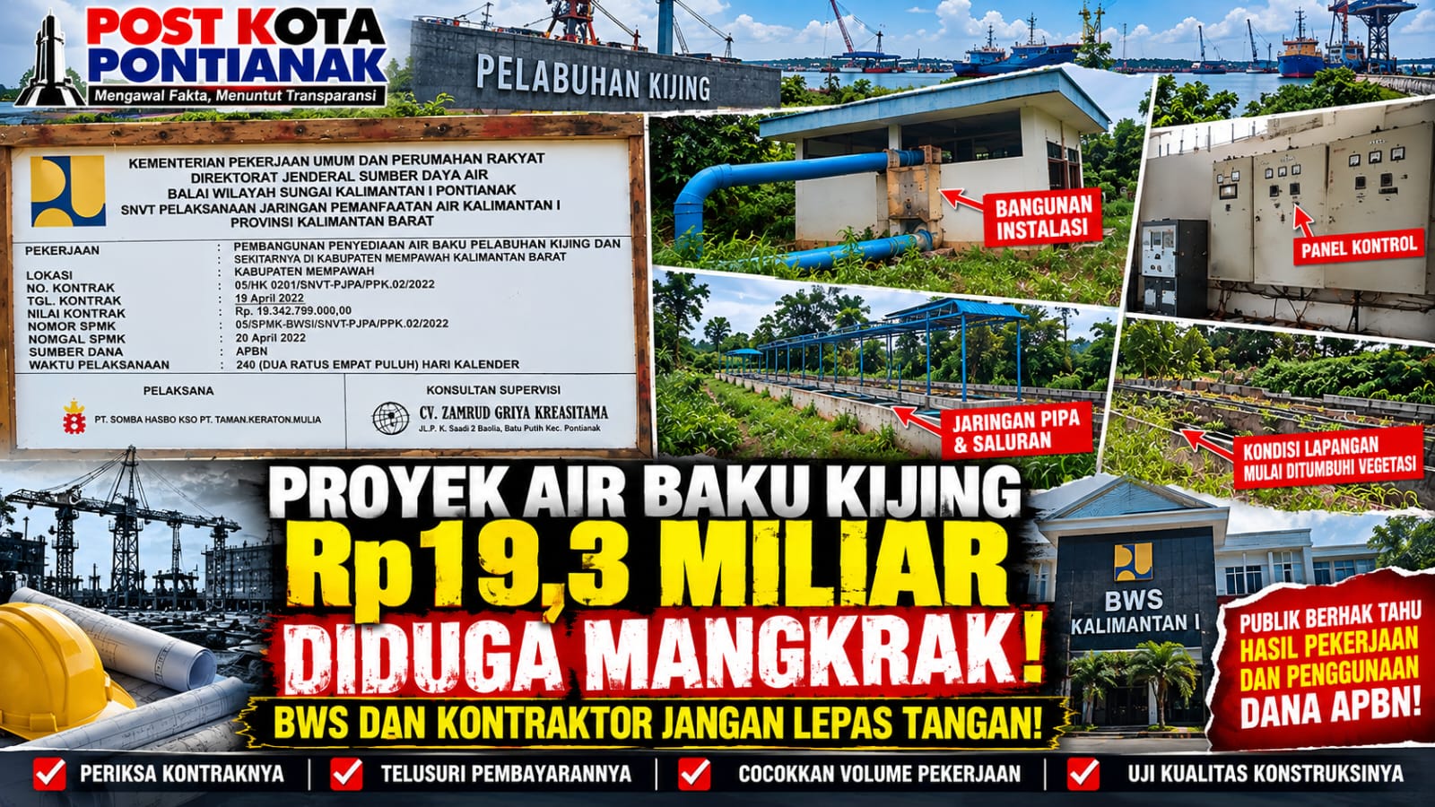Menanti Air Mengalir dari Proyek Rp19,3 Miliar Kijing yang Terancam Jadi Monumen Bisu