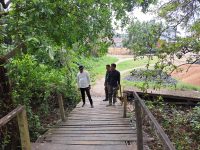 Pembangunan berlanjut, Dandim Mempawah Tinjau Lokasi Pembangunan Jembatan Merah Putih ke-8 dan ke-9